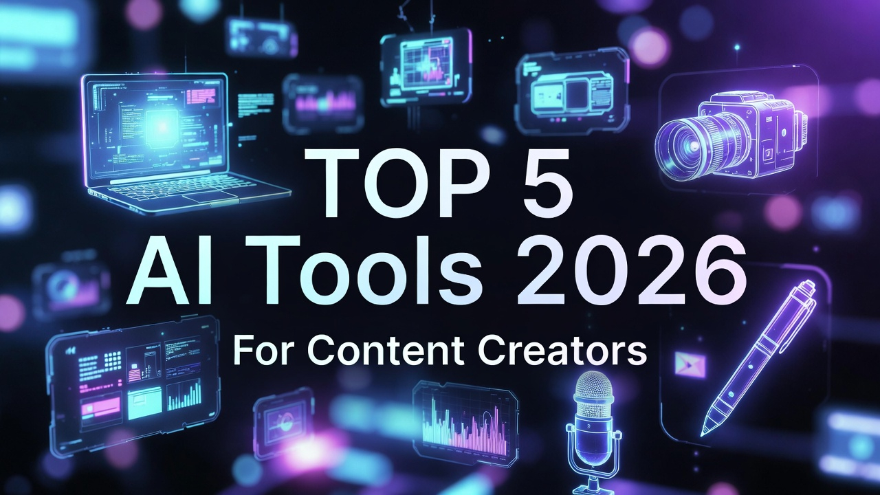 Top 5 AI Tools For Content Creators in 2026