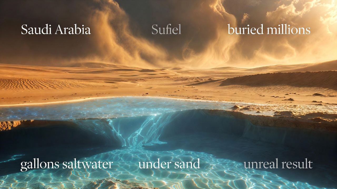 Saudi Arabia Buried Millions of Gallons of Salt Water Under Sand. The Result is Unreal.